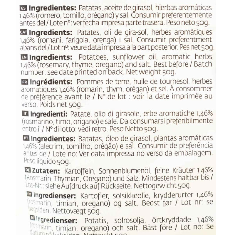 Patatas Premium hierbas Mediterráneas P. Torres 50g