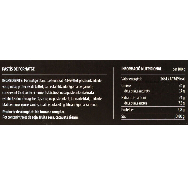 Pastís de formatge Ametller Origen 100g