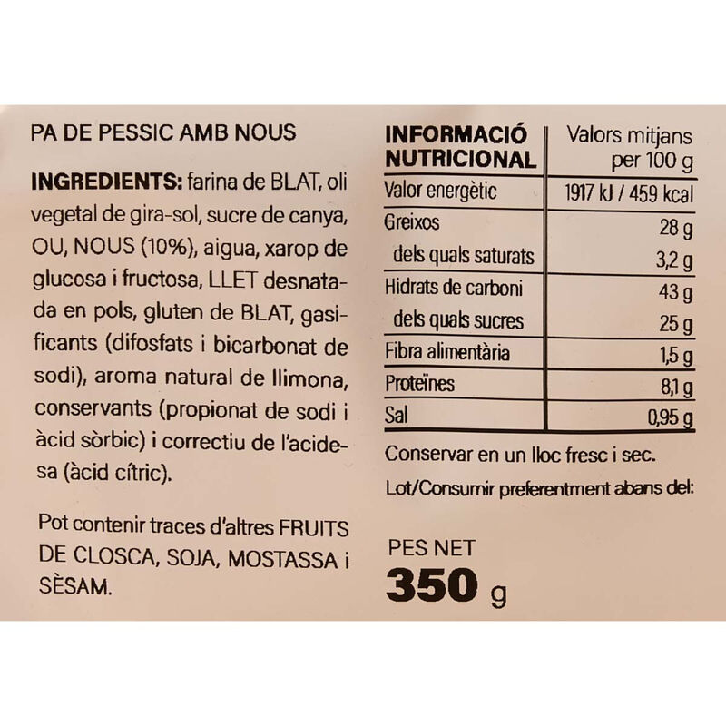 Pa de pessic de nous Ametller Origen 350g 