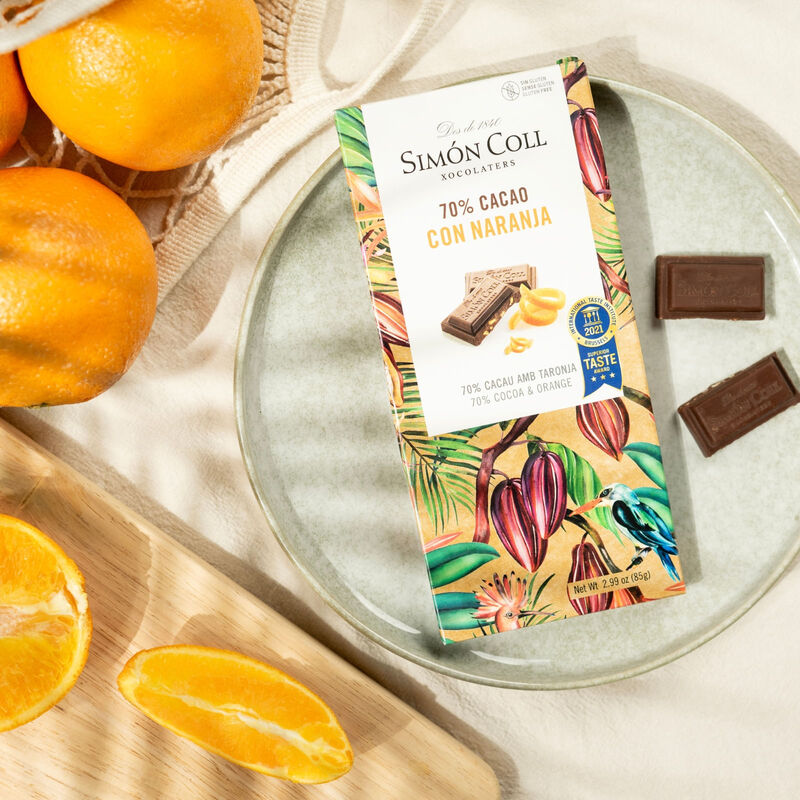 Chocolate 70% Naranja SIMÓN COLL 85g