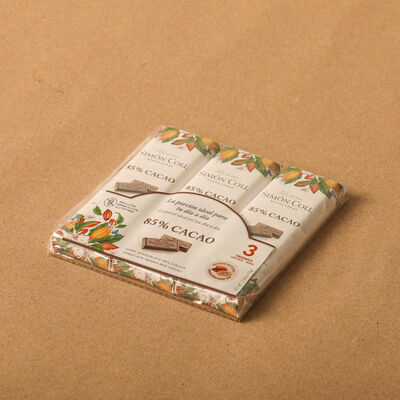 Xocolata negra 85% Simón Coll 25g 3u. 