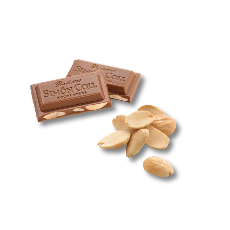 Xocolata llet i ametlles Simon Coll 100g 