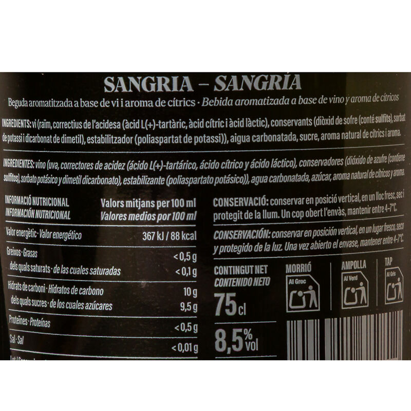 Sangría vino blanco y cítricos Ametller Origen 75cl 