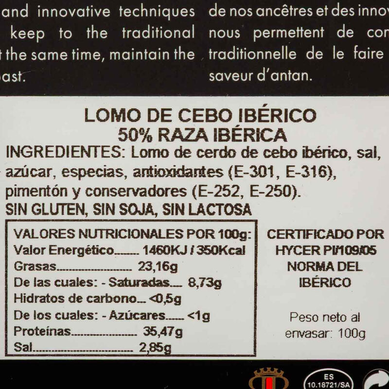 Lomo de cebo ibérico 50% Revisan 100g