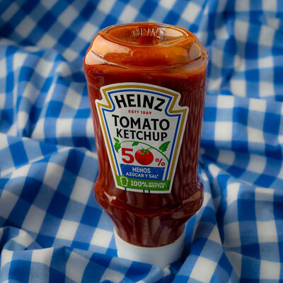 Quètxup 50% menys sucre i sal Heinz 500 g 