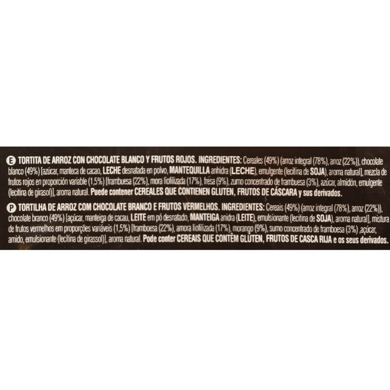 Coquetes xocolata blanca fruits vermells Bicentury 132g 