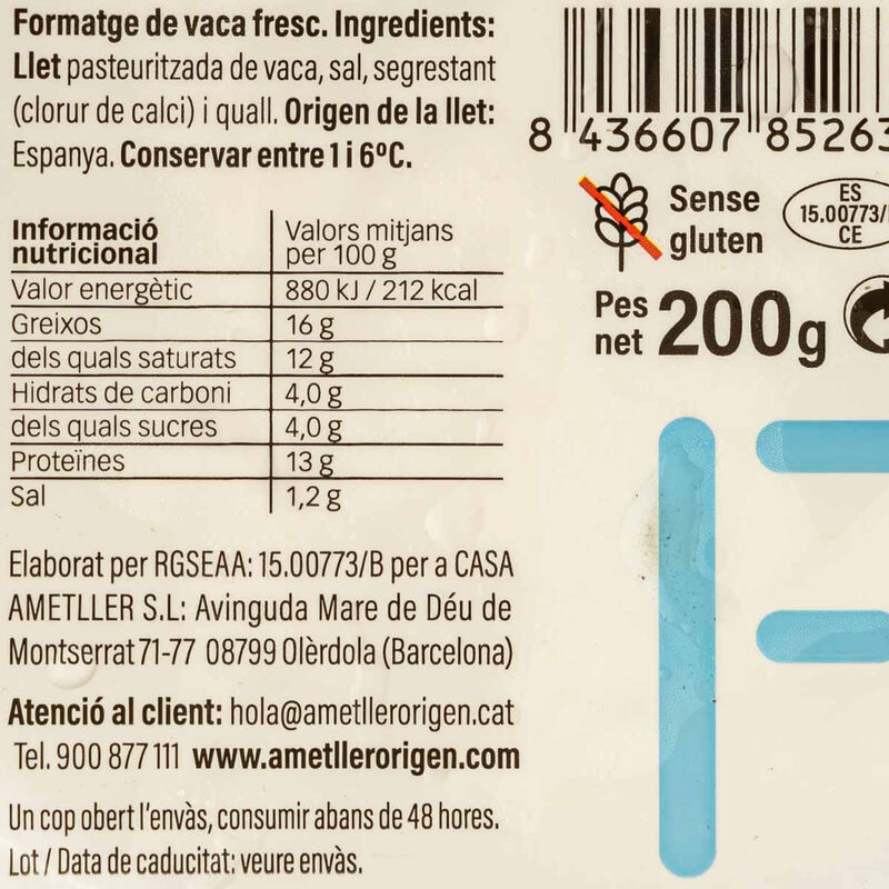 Formatge fresc Essencials 200g 