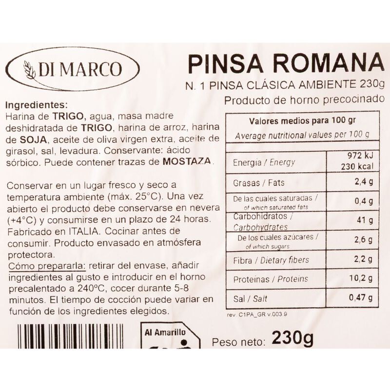 Pinsa romana Di Marco 230g 