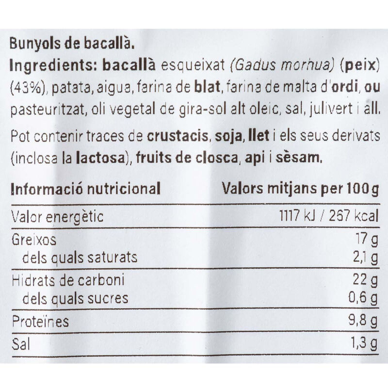 Bunyols de bacallà Nandu Jubany 170g - 9u. 