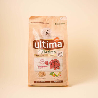 Pienso perros adultos raza mini con cordero y verduras Nature Ultima 1,25kg 