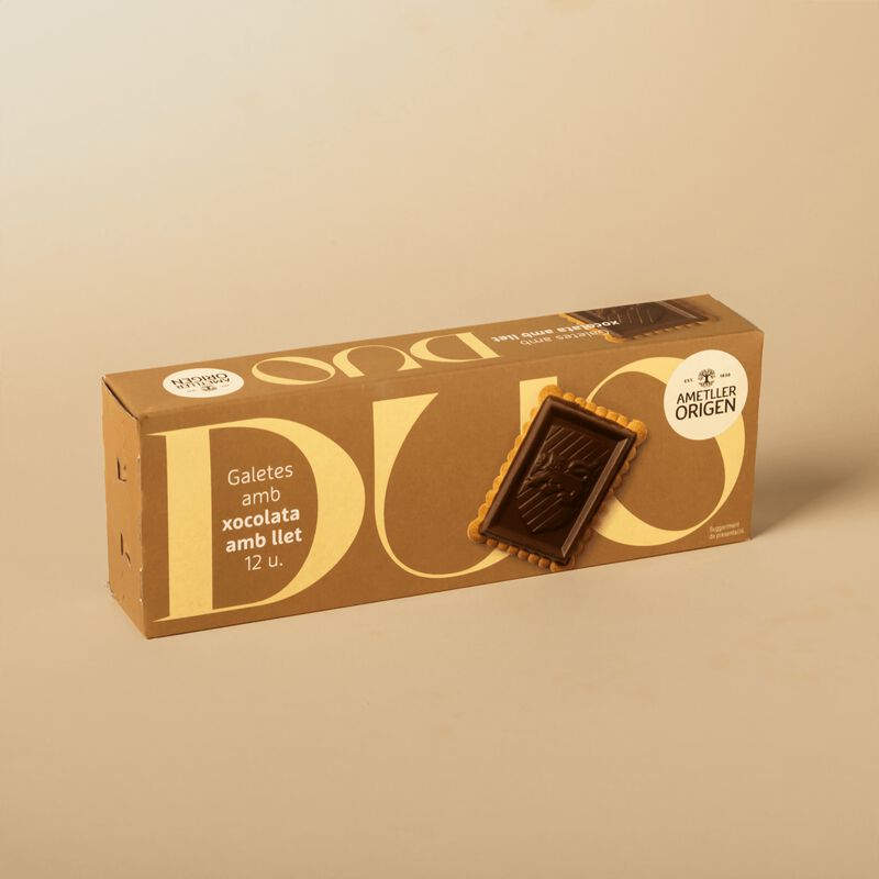 Galeta Duo xocolata amb llet Ametller Origen 150g 