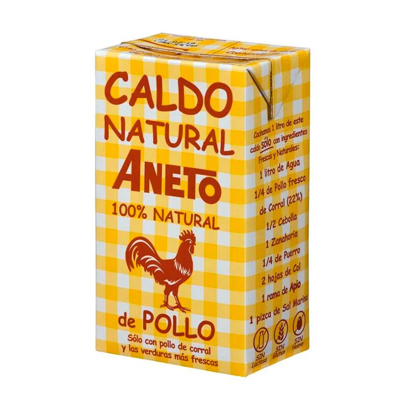 Brou natural pollastre ANETO 1l 