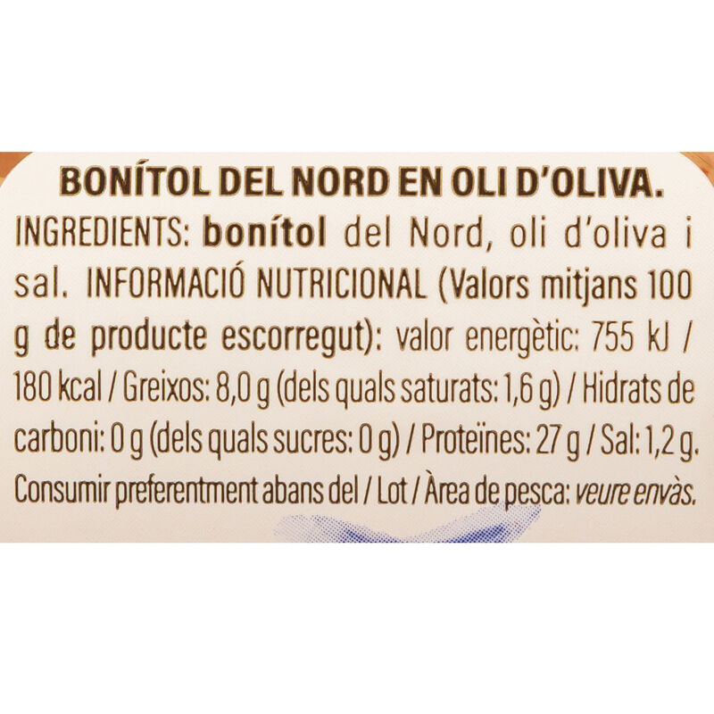 Bonítol del nord oli d'oliva Ametller Origen 140g