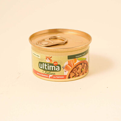 Lata de paté para gato con salmón Nature Ultima 85g 