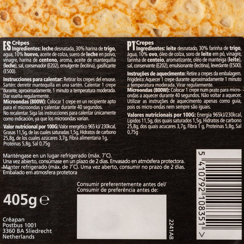 Crepes Creapan 405g 