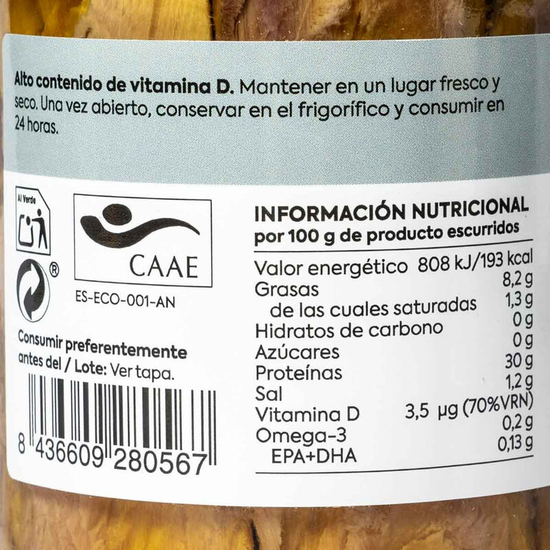 Filetes de melva en aceite de oliva virgen extra ecológico Como Como Foods 135g 