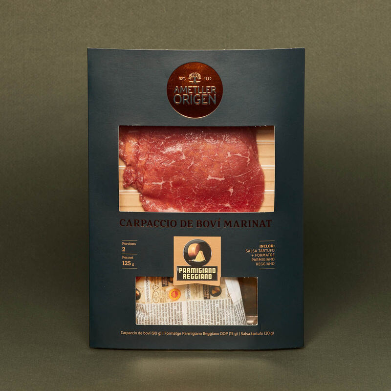 Carpaccio vacuno marinado Ametller Origen 125g 