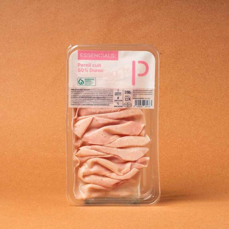 Jamón cocido 50% duroc Essencials 90 g