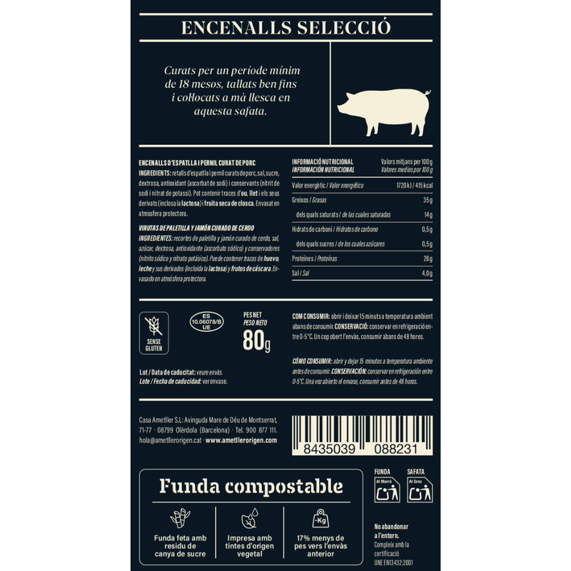 Virutas seleccionadas Ametller Origen 80 g