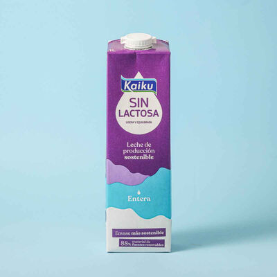 Leche sin lactosa entera Kaiku 1l 