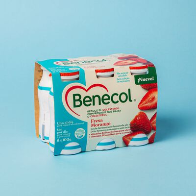 Iogurt per beure de maduixa Benecol 100g - 6u. 