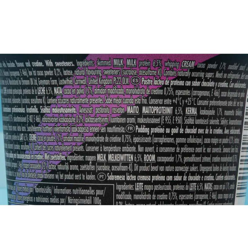 Pudding de chocolate con proteína y creatina Ehrmann 230g 