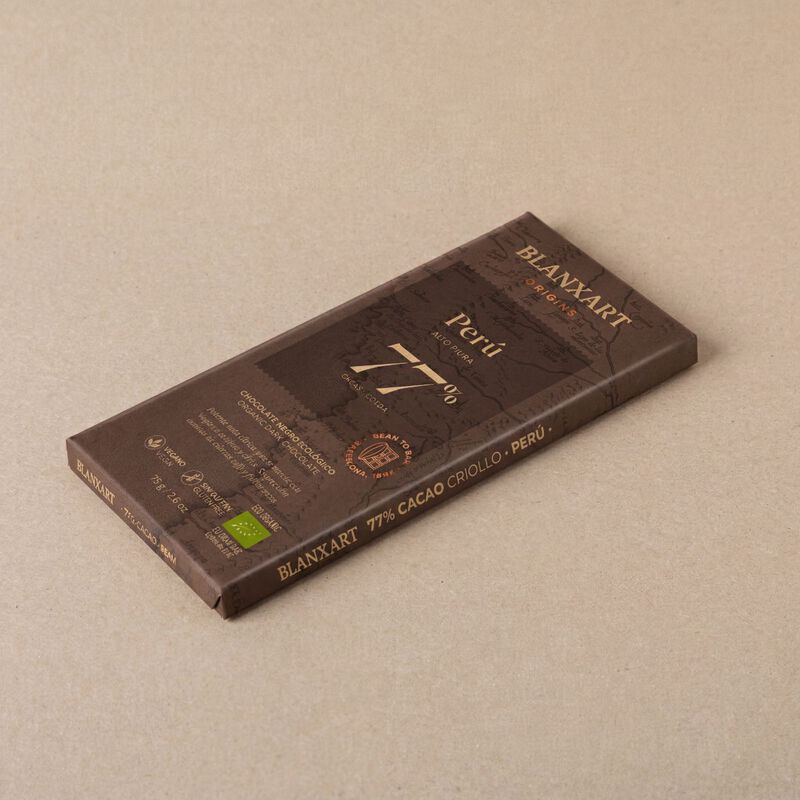 Chocolate 77% Perú ecológico Blanxart 75g 