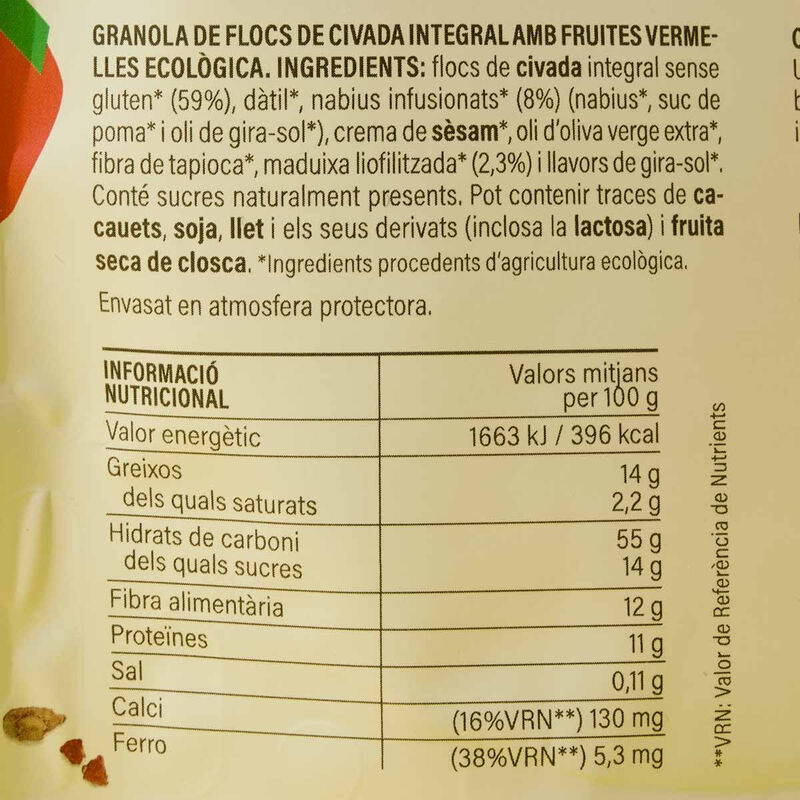 Granola de frutos rojos ecológica Ametller Origen 275 g