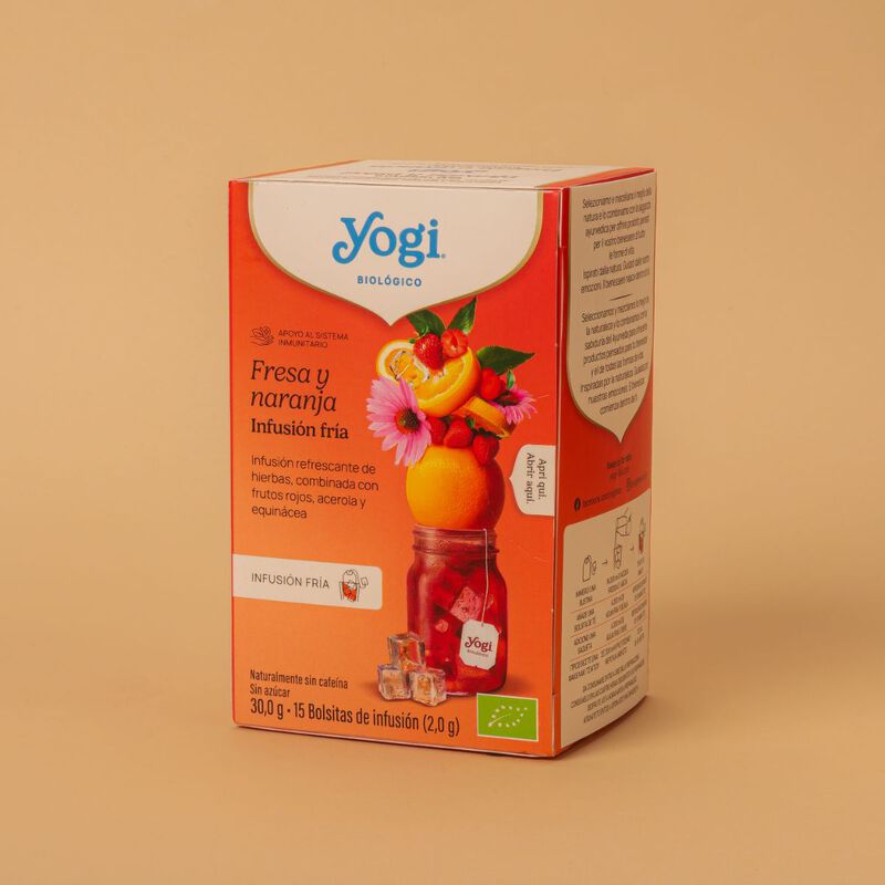 Infusión fría de fresa y naranja Yogi 30g 