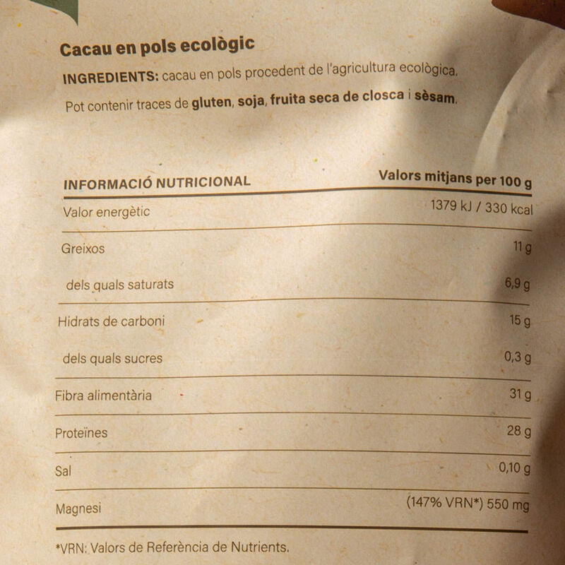 Cacao ecológico en polvo Ametller Origen 250g 