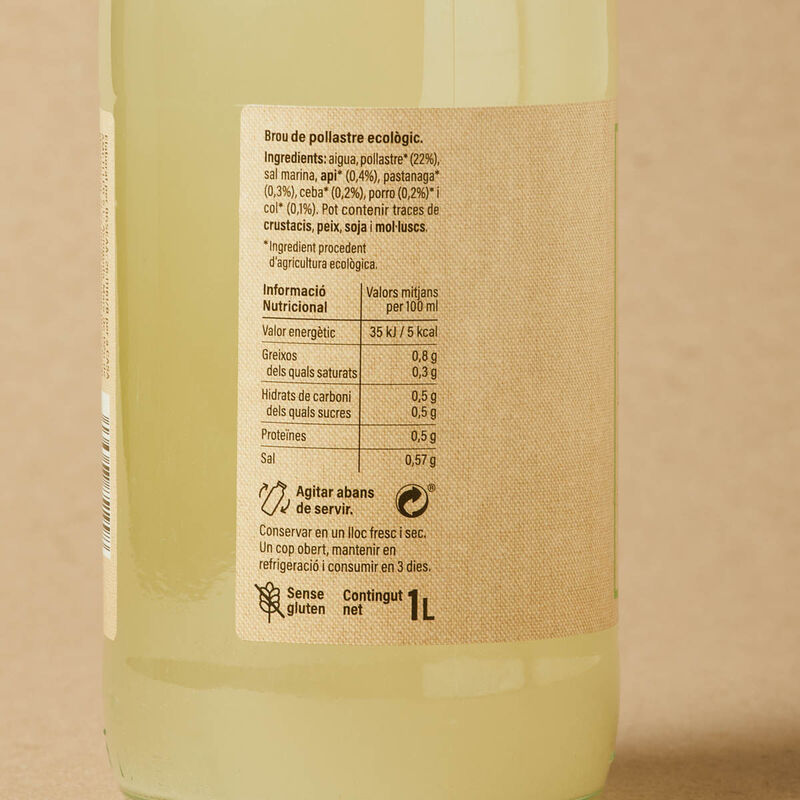 Brou de pollastre ecològic Ametller Origen 1l