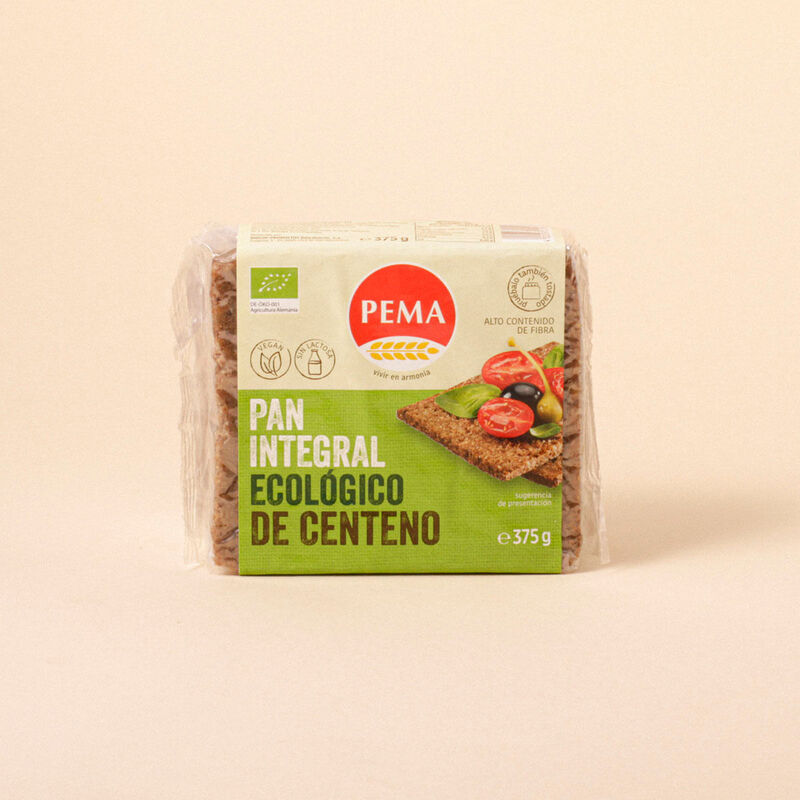 Pan ecológico de centeno integral PEMA 375g