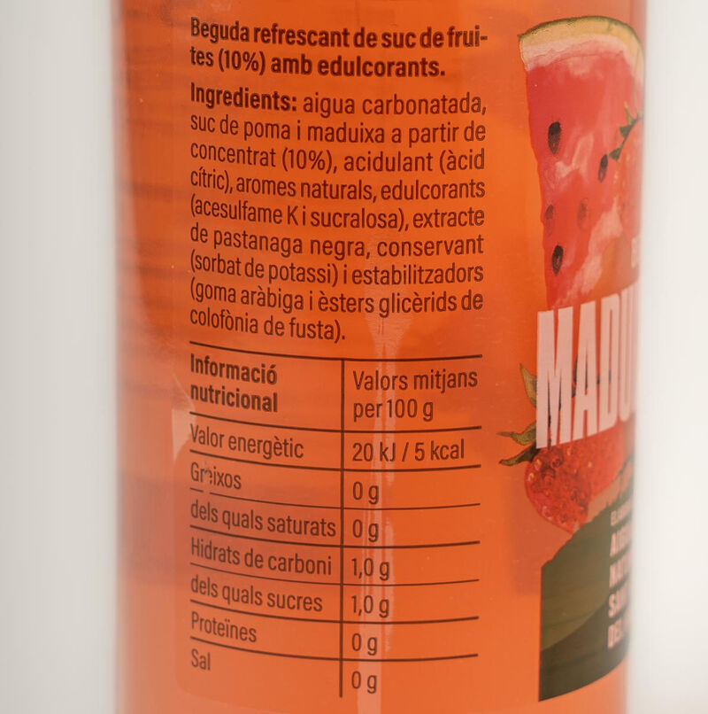 Refresco de fresa y sandía Ametller Origen 33cl.