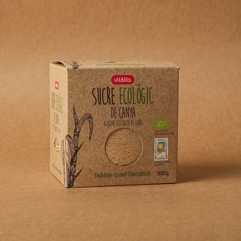 Sucre ecològic de canya Vilalta 800g 
