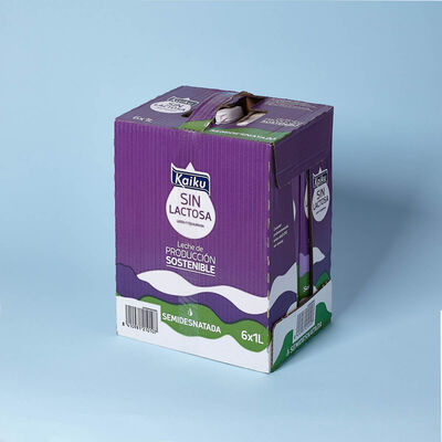 Leche sin lactosa semi Kaiku 1l - caja 6uds. 
