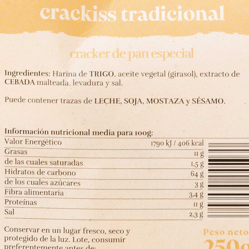 Crackers tradicionals Ametller Origen 250g 