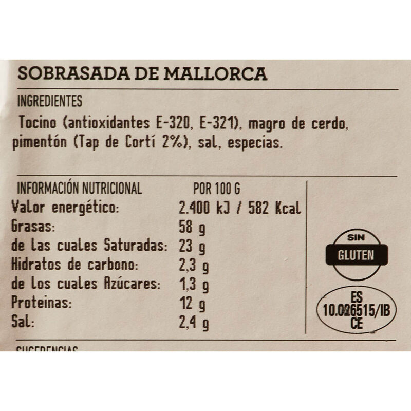 Sobrasada de Mallorca Can Company 350 g 