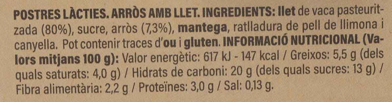 Arròs amb llet Ametller Origen 140g 