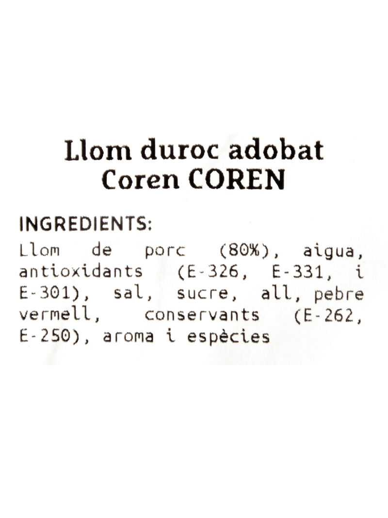 Lomo duroc adobado Coren