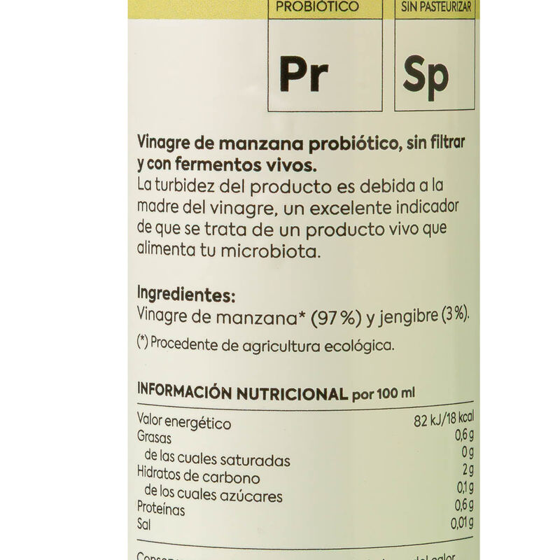 Vinagre de poma ecològic amb gingebre Como Como 250ml