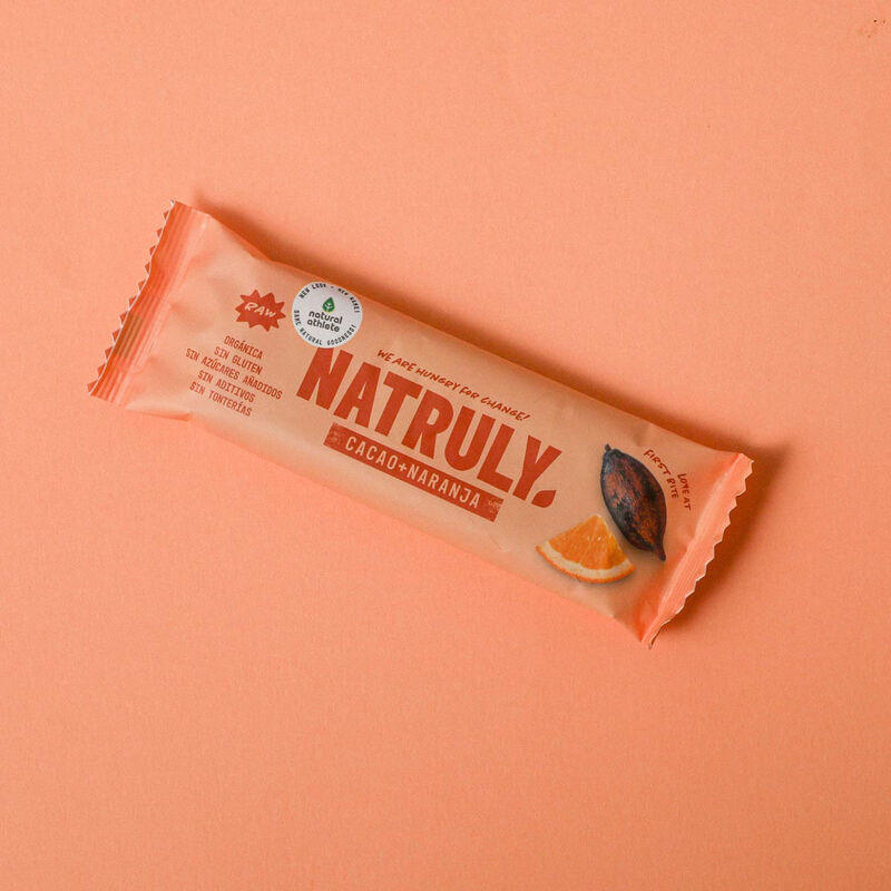Barrita de cacao y naranja ecológica Natruly 40 g