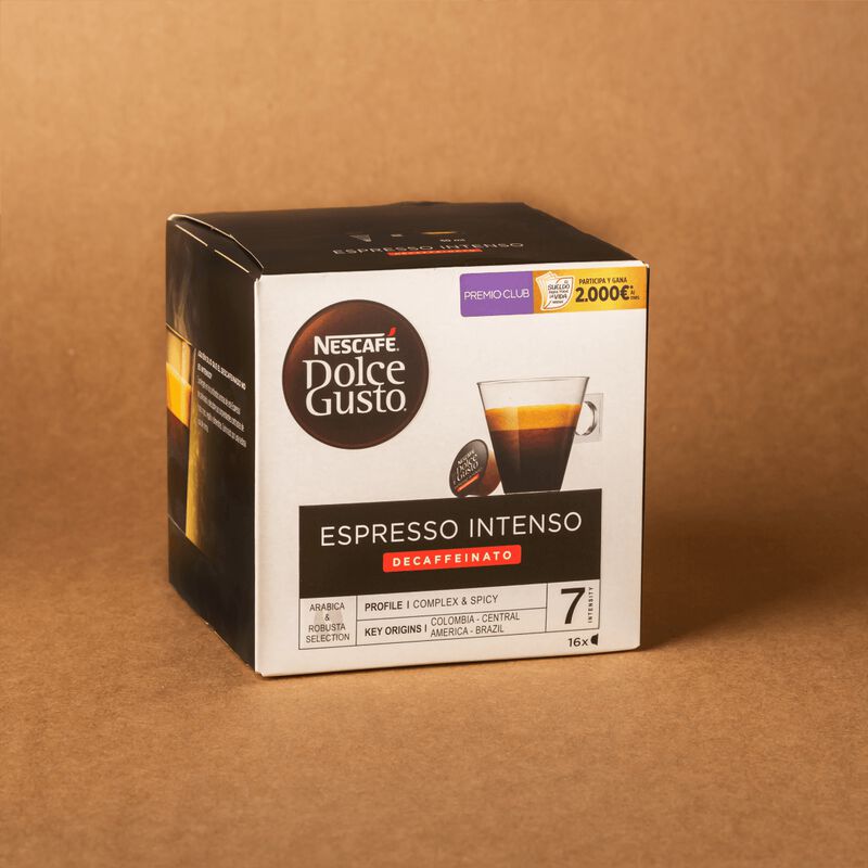 Cápsulas de café espresso intenso descafeinado Nescafé Dolce Gusto - 16uds.