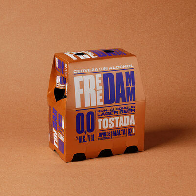 Cerveza tostada Free Damm 25cl - pack 6uds. 