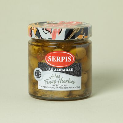 Aceitunas aliñadas a las finas hierbas Serpis 220g 