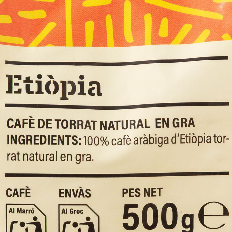 Café en grano 100% Etiopia Ametller Origen 500g 