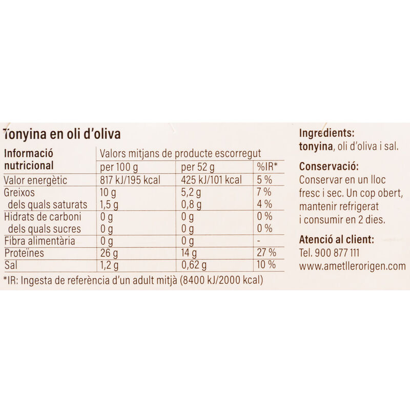 Atún aceite de oliva ESSENCIALS 52g - 6uds.