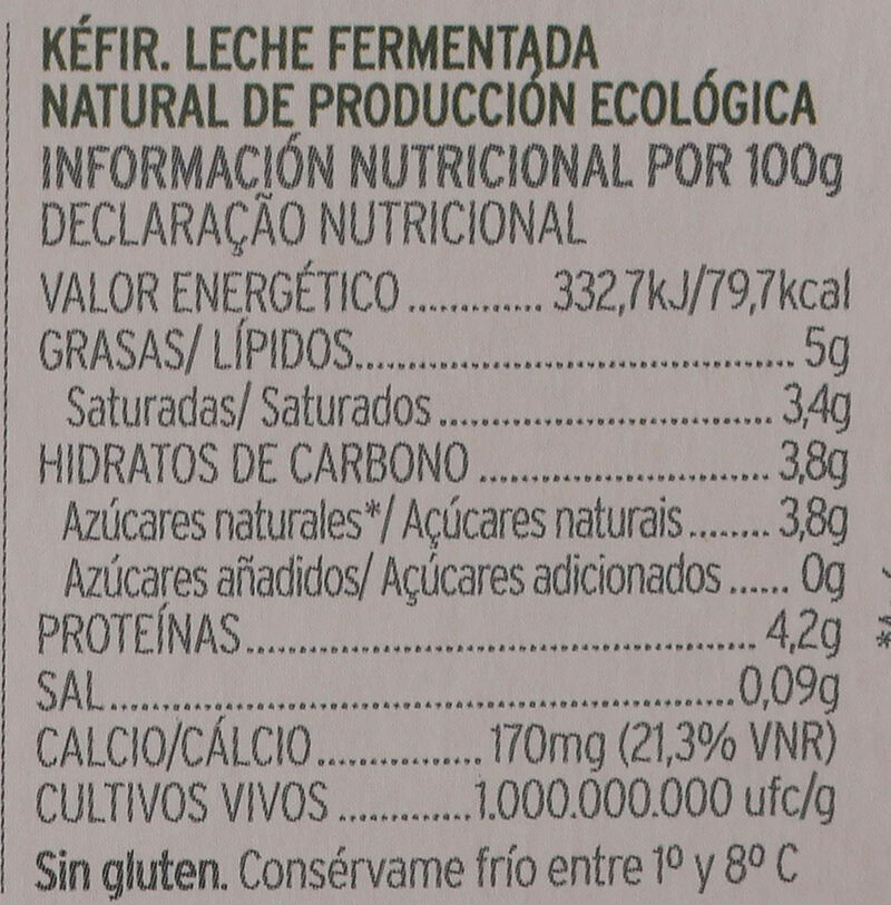 Kefir ecológico natural Casa Xanceda 125g - 2uds.