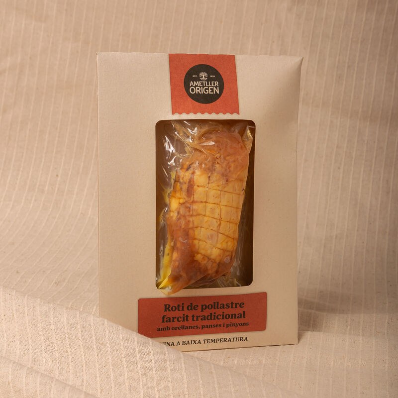 Roti de pollastre farcit Ametller Origen 200g 