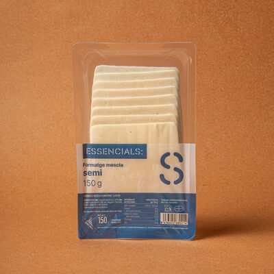 Formatge mescla semi llescat Essencials 150g 