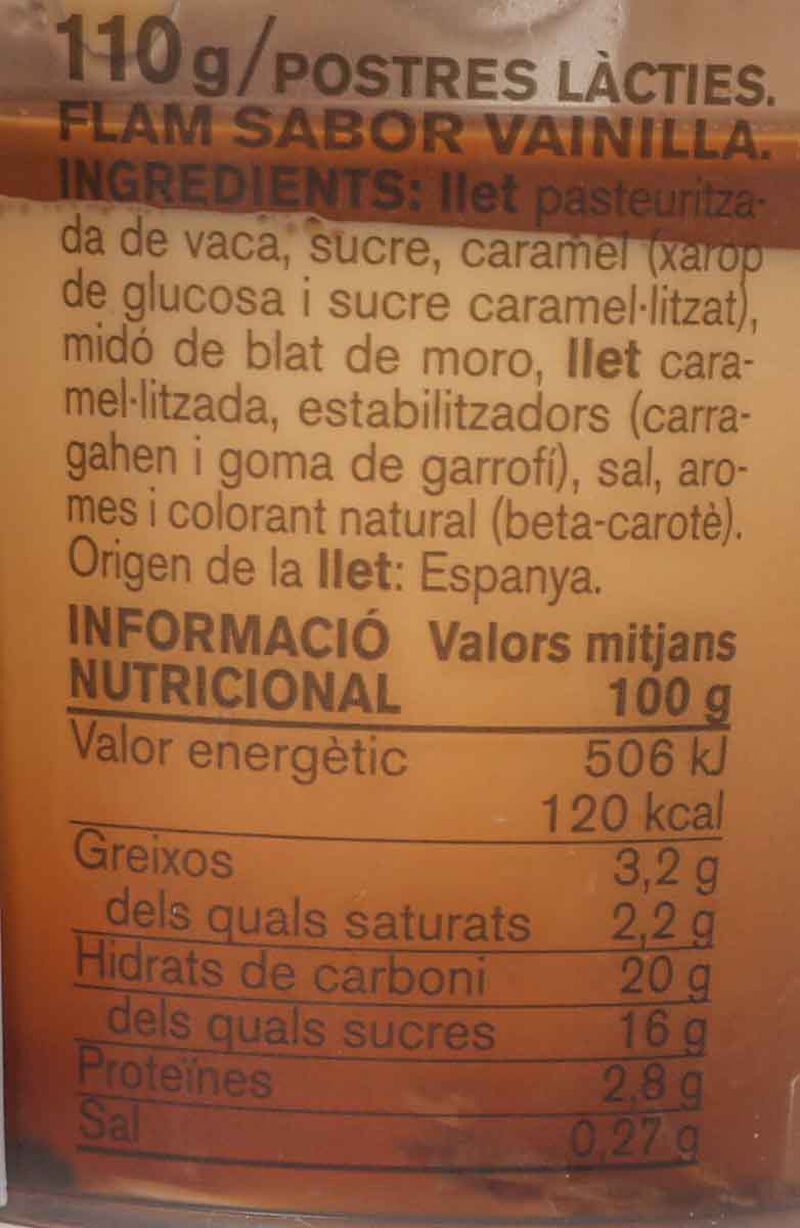 Flan de vainilla Ametller Origen 110g - 4uds. 